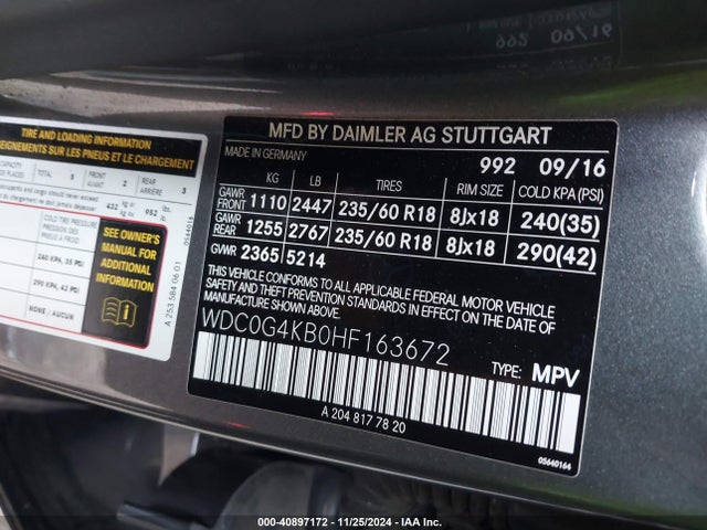 WDC0G4KB0HF163672 Mercedes-Benz Glc 300 4matic