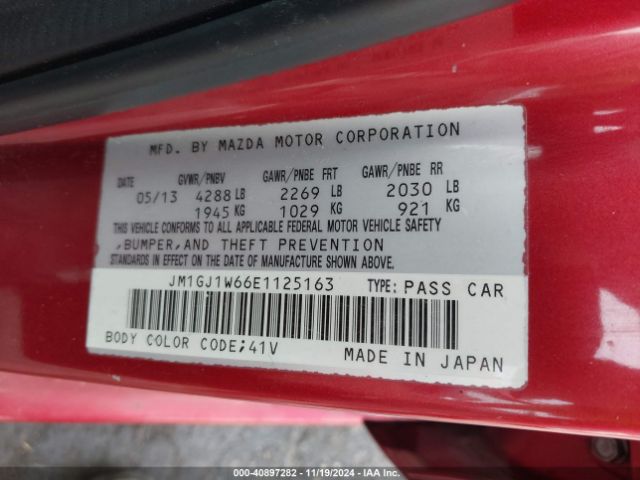 JM1GJ1W66E1125163 Mazda Mazda6 I Grand Touring