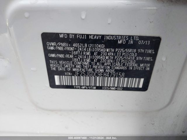 JF2SJGDC9EH479158 Subaru Forester 2.0xt Premium