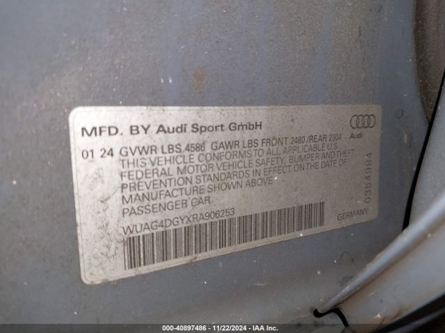 2024 AUDI RS 3 SEDAN WUAG4DGYXRA906253 Photo 8