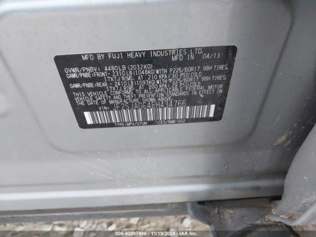 JF2SJAGC4EH434766 Subaru Forester 2.5i Premium