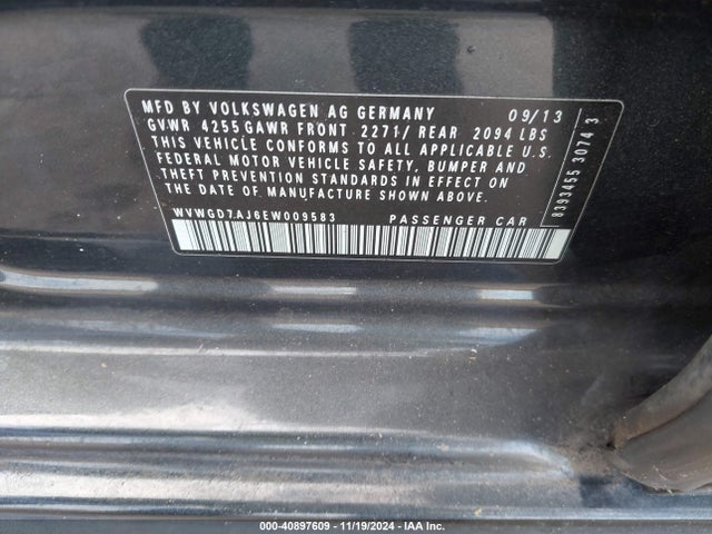 WVWGD7AJ6EW009583 Volkswagen Gti Wolfsburg Edition