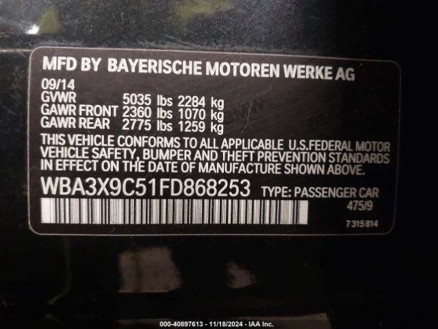 WBA3X9C51FD868253 BMW 335i Gran Turismo Xdrive