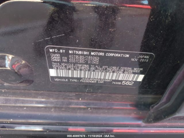 JA32U8FW2GU003667 Mitsubishi LANCER GT