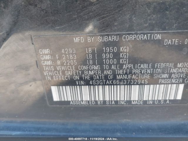 4S3GTAK65J3732945 Subaru Impreza 2.0i Sport