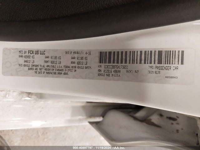 Chrysler 200 S 2016 1C3CCCBB7GN173651 Image 9