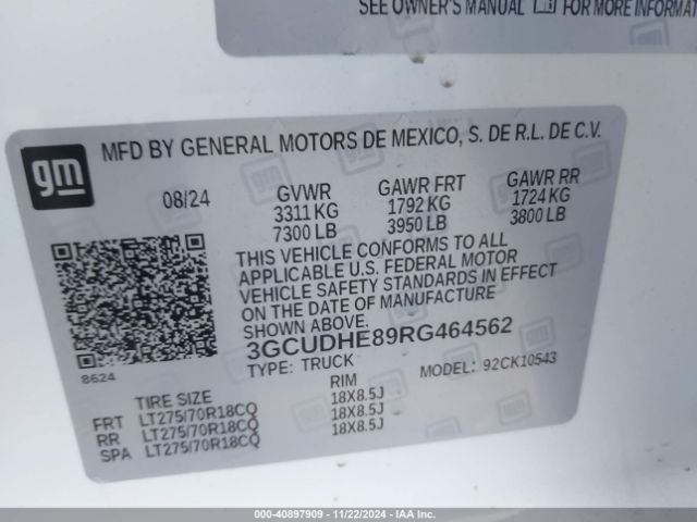 3GCUDHE89RG464562 Chevrolet Silverado 1500