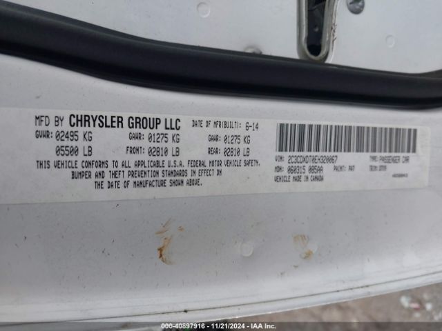2C3CDXDT0EH320067 Dodge CHARGER R/T