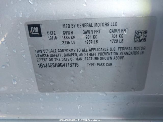 1G1JA5SH9G4116715 Chevrolet Sonic Ls Auto