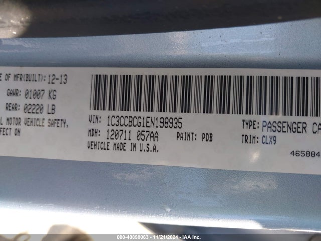 1C3CCBCG1EN198935 Chrysler 200 Limited