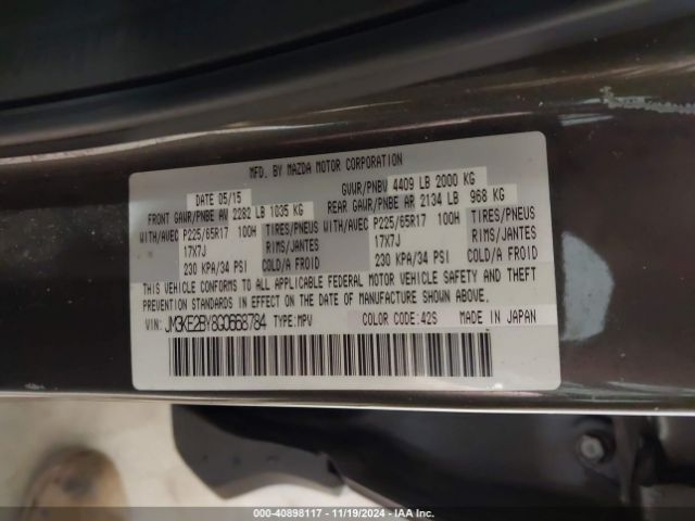JM3KE2BY8G0668784 Mazda CX-5 SPORT
