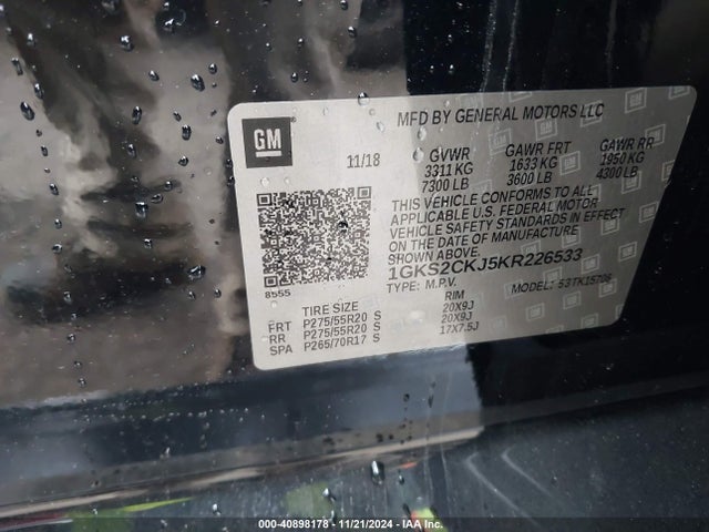 1GKS2CKJ5KR226533 GMC YUKON DENALI