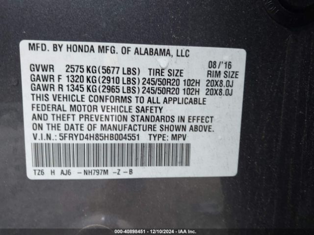 2017 ACURA MDX 5FRYD4H85HB004551 Photo 8