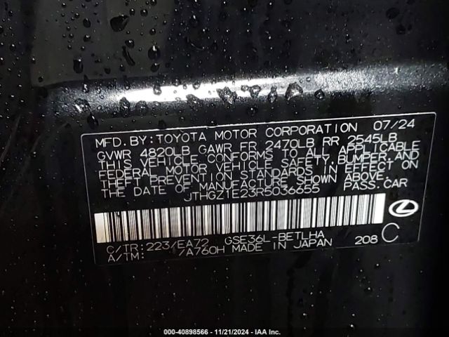 2024 LEXUS IS 350 JTHGZ1E23R5036655 Photo 8