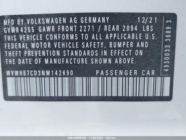 WVWH87CD3NW142690 Volkswagen Golf Gti 2.0t S