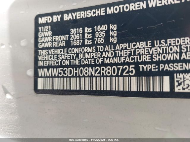 WMW53DH08N2R80725 Mini Hardtop Cooper S