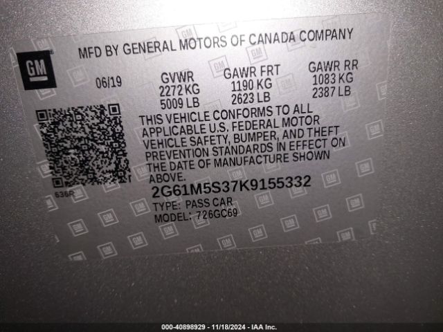 2G61M5S37K9155332 Cadillac XTS LUXURY