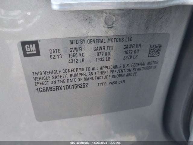 2013 CADILLAC ATS 1G6AB5RX1D0156262 Photo 8