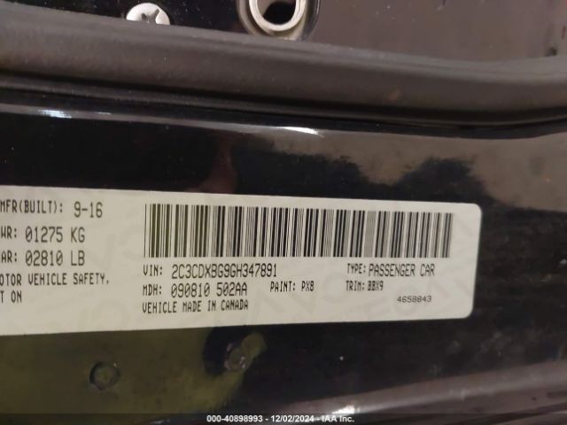 2C3CDXBG9GH347891 Dodge Charger Se