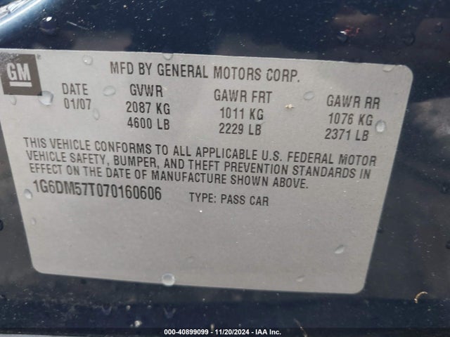 2007 CADILLAC CTS 1G6DM57T070160606 Photo 8