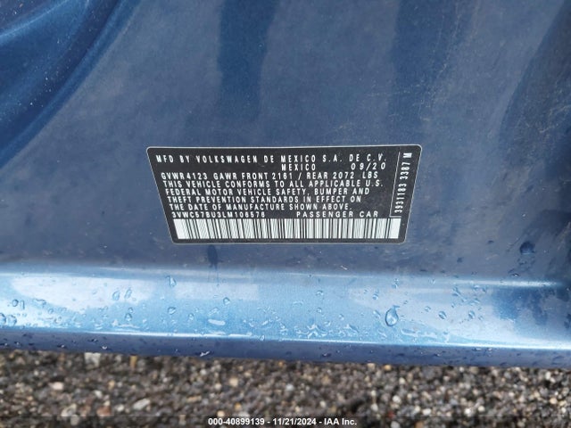 3VWC57BU3LM106576 Volkswagen Jetta 1.4t R-line/1.4t S/1.4t Se