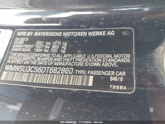 2013 MINI COOPER HARDTOP WMWSU3C56DT682860 Photo 8