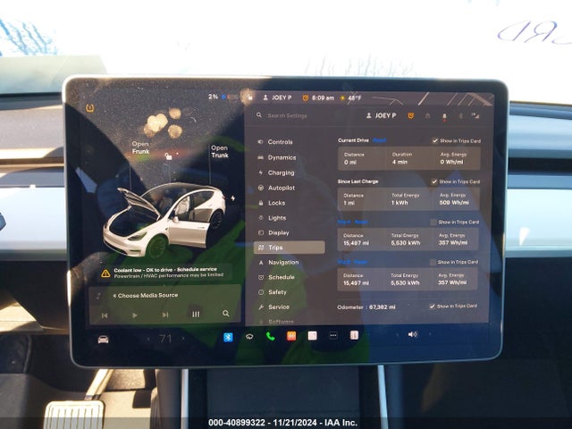 2021 TESLA MODEL Y 5YJYGDEE8MF119707 Photo 6