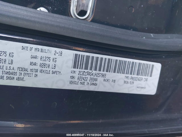 2C3CCARG4JH257965 Chrysler 300 Touring L Awd