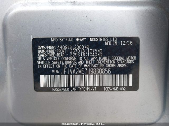 JF1VA2M67H9830856 Subaru Wrx Sti