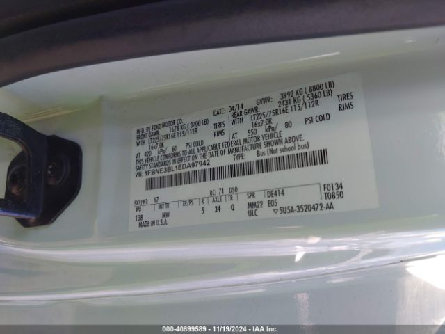 1FBNE3BL1EDA97942 Ford E-350 Super Duty Xlt