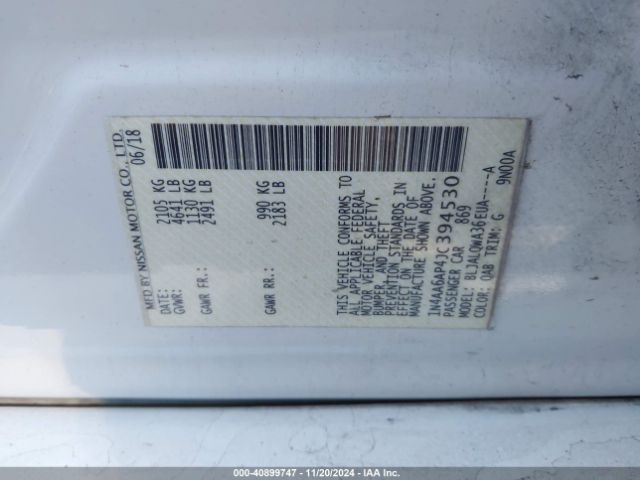 1N4AA6AP4JC394530 Nissan Maxima 3.5 S
