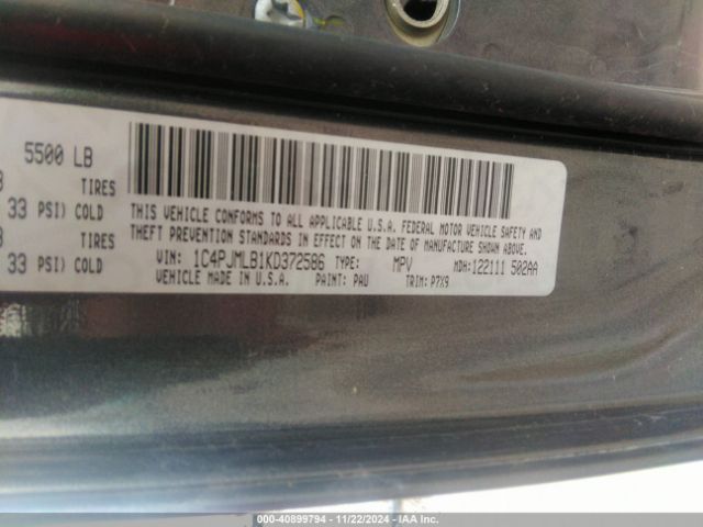 1C4PJMLB1KD372586 Jeep Cherokee Altitude 4x4