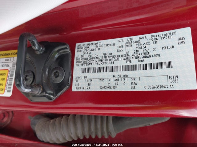 Ford F-150 Xlt 2020 1FTEW1EP5LKF03631 Image 9