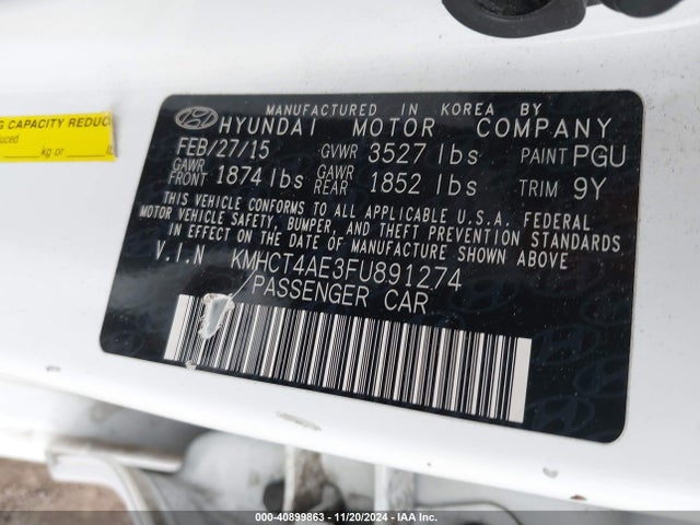 Hyundai ACCENT GLS 2015 KMHCT4AE3FU891274 Image 9