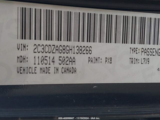 2C3CDZAG8GH138266 Dodge Challenger Sxt