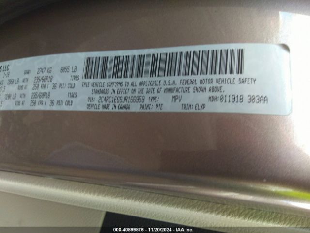 2018 CHRYSLER PACIFICA 2C4RC1EG6JR166959 Photo 8