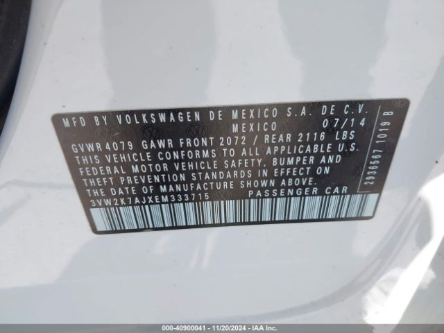 3VW2K7AJXEM333715 Volkswagen Jetta 2.0l S