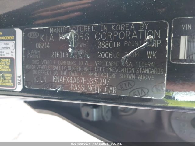 KNAFX4A67F5321297 KIA FORTE LX