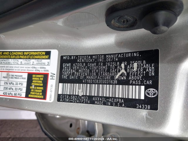 Toyota Avalon Hybrid Limited 2014 4T1BD1EB3EU031638 Image 9
