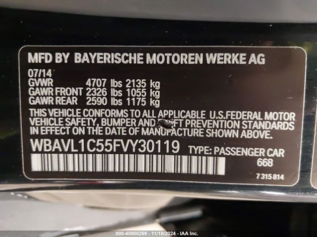 WBAVL1C55FVY30119 BMW X1 Xdrive28i