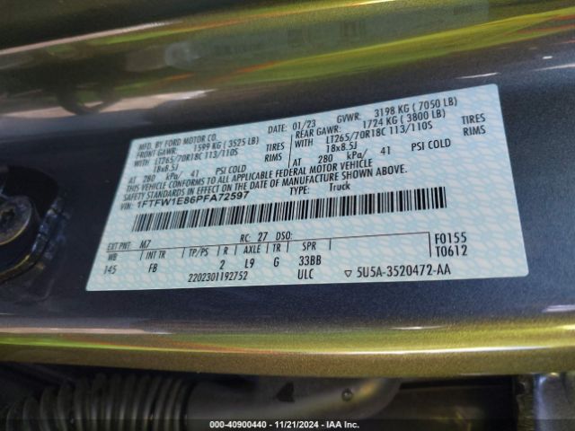 Ford F-150 Xlt 2023 1FTFW1E86PFA72597 Image 9