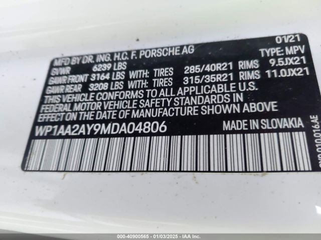 2021 PORSCHE CAYENNE WP1AA2AY9MDA04806 Photo 8