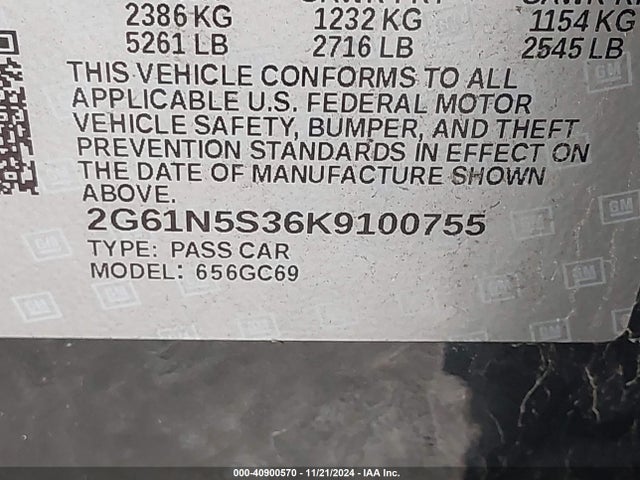 2G61N5S36K9100755 Cadillac XTS LUXURY