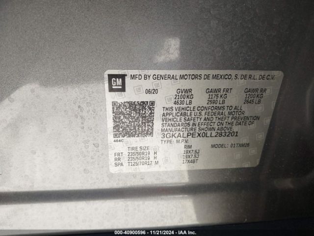 3GKALPEX0LL283201 GMC Terrain Fwd Slt
