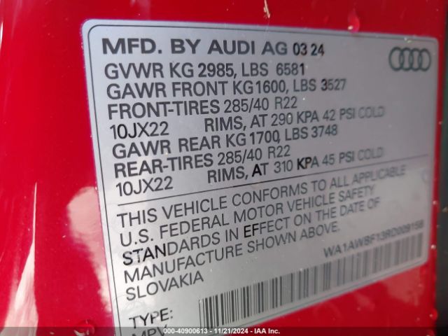 2024 AUDI SQ8 WA1AWBF13RD009158 Photo 8