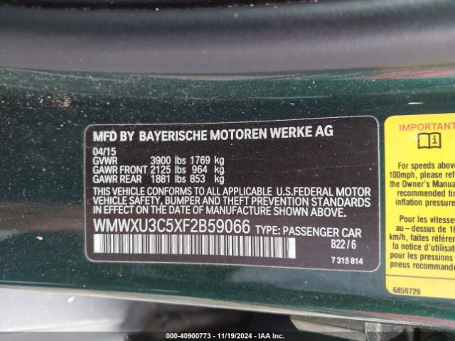 2015 MINI HARDTOP WMWXU3C5XF2B59066 Photo 8
