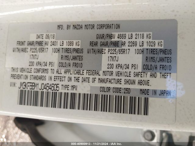 JM3KFBBM1J0464605 Mazda CX-5 SPORT
