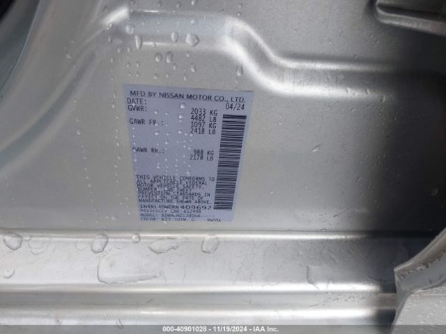 1N4BL4DW0RN409692 Nissan Altima Sv Intelligent Awd