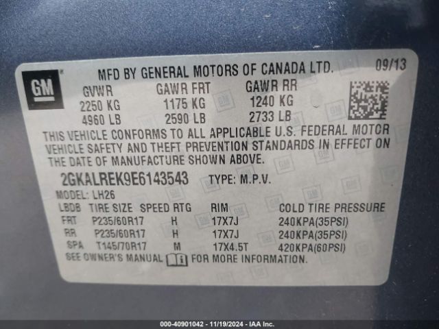 2GKALREK9E6143543 GMC Terrain Sle-2