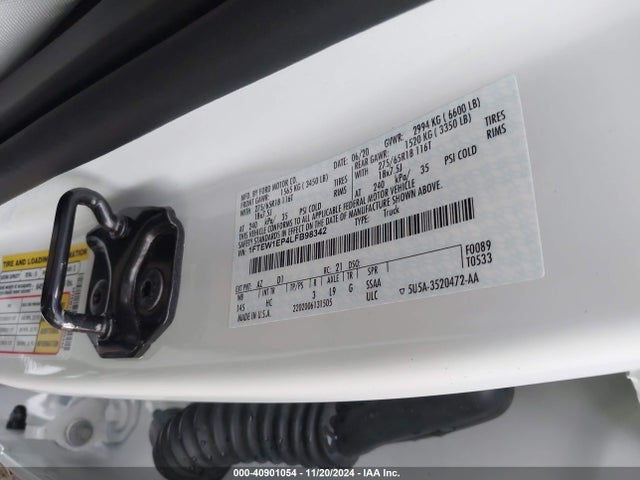 Ford F-150 Lariat 2020 1FTEW1EP4LFB98342 Image 9